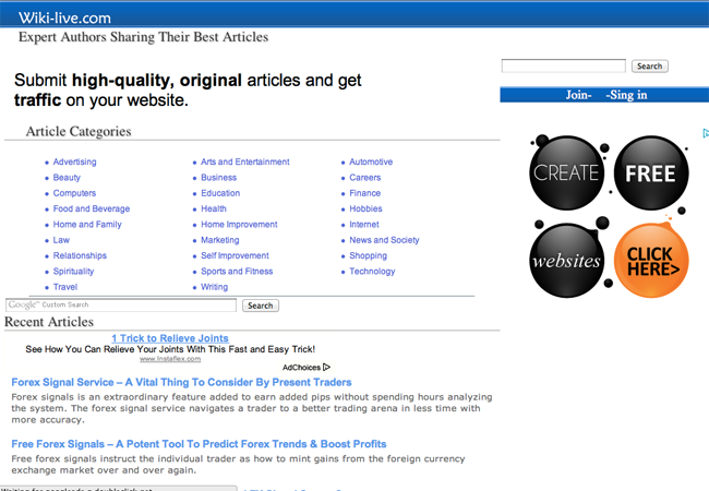 Online Article directory
